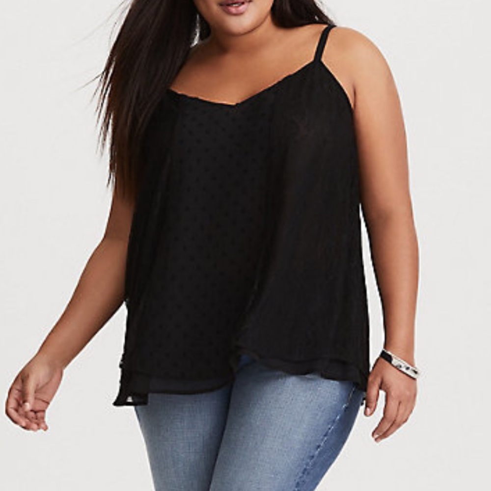 TORRID BLACK LACE/MESH CAMI